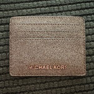 Michael Kors Gold Glitter Card Wallet